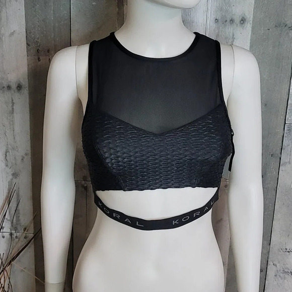 Koral Mesh Back High Neck Sports Bra - Picture 3 of 11